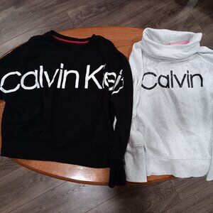 Womans Calvin Klein Sweatshirt 2 one black one gray size Medium